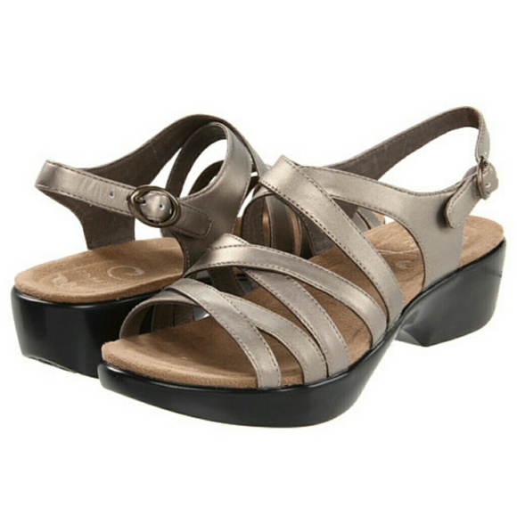 Dansko Shoes - Dansko DANI metallic pewter leather sandals EU 39